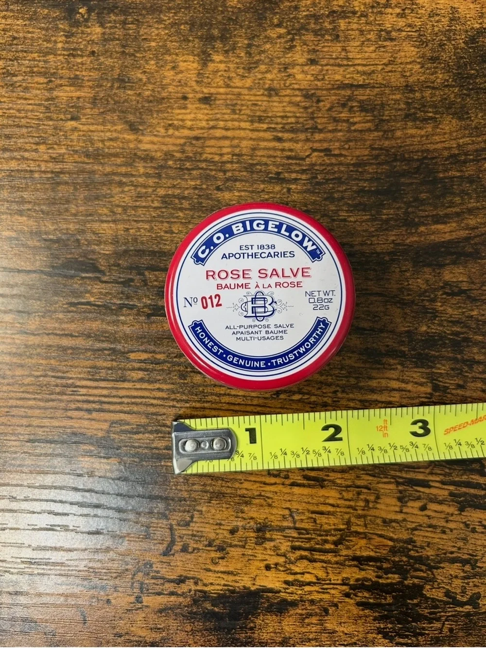 C.O. Bigelow Rose Salve No. 012 All-Purpose Lip Balm Travel Tin Skincare